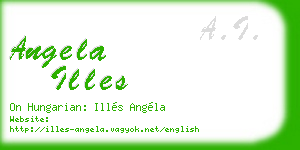 angela illes business card