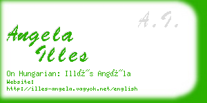 angela illes business card